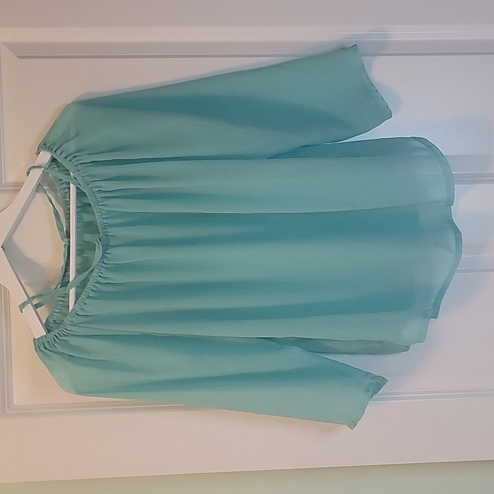 Sheer Light Green Top